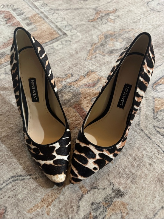 Nine West Shoes - Nine West Leopard Print Pointed Toe Pumps - Black, Brown & Cream